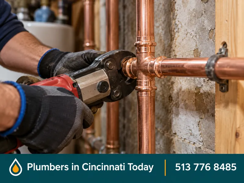 Lead Pipe Replacement & Repiping: close-up of work by a licensed plumber in Cincinnati, OH