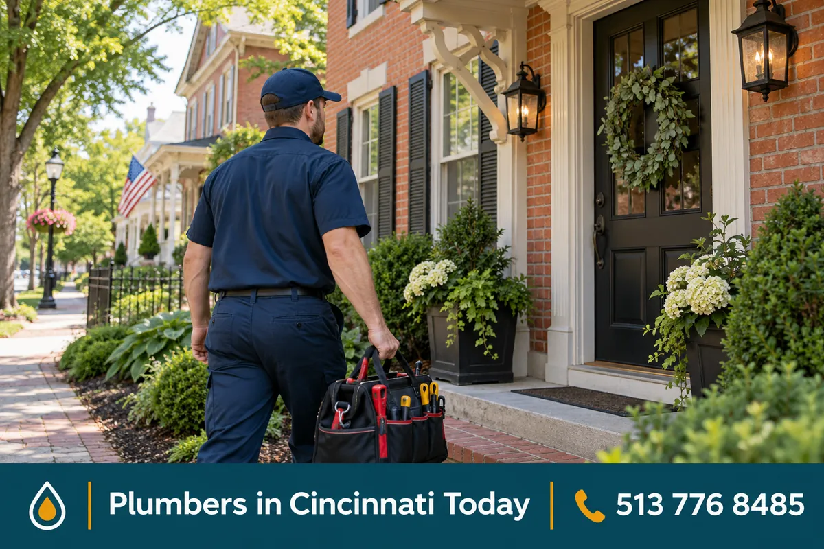 Licensed plumber arriving at a home in Loveland, OH