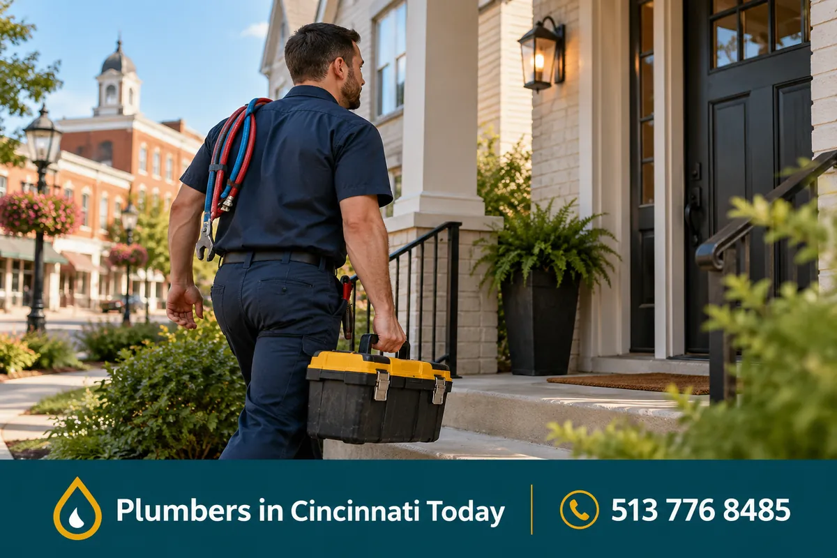 Licensed plumber arriving at a home in Miamisburg, OH