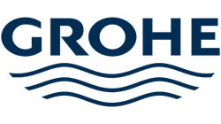 Grohe logo, a trusted plumbing brand used by Plumbers in Fresno Today for reliable fixtures and parts.